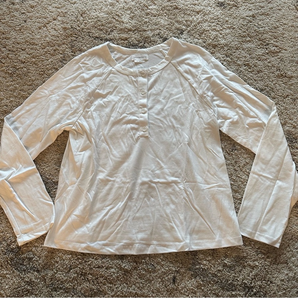 Lovers and Friends White Cotton Henley